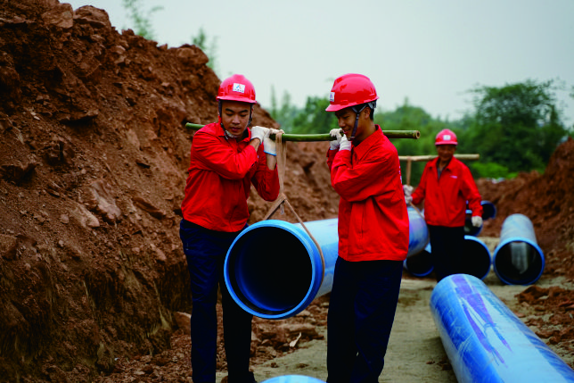 PVCO pipe installation
